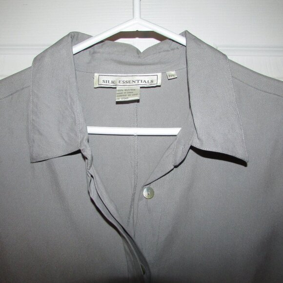 Silk Essentials 100% Silk Charmeuse Blouse - P/L - Picture 4 of 11